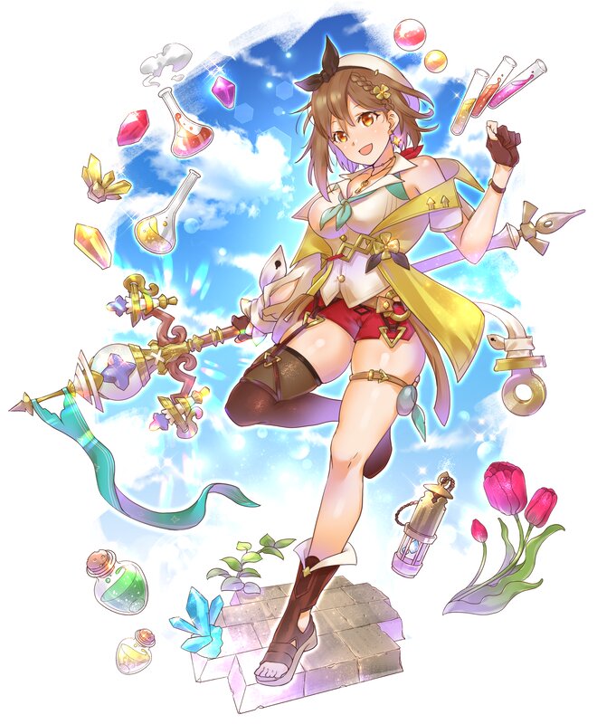 Female Alchemist Character — Blue
