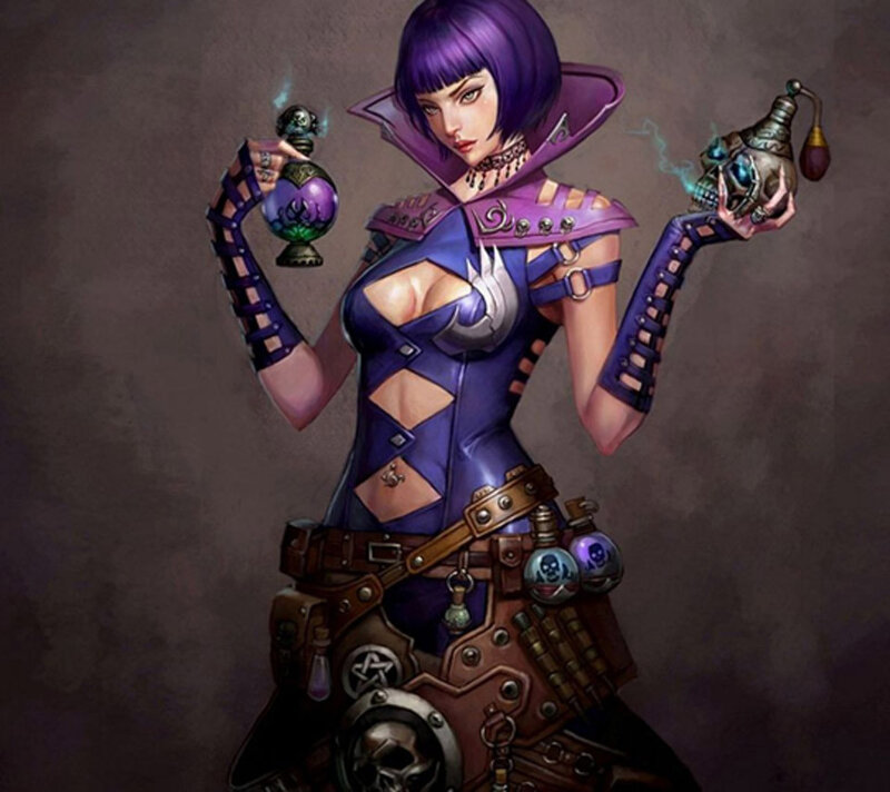 Female Alchemist Character