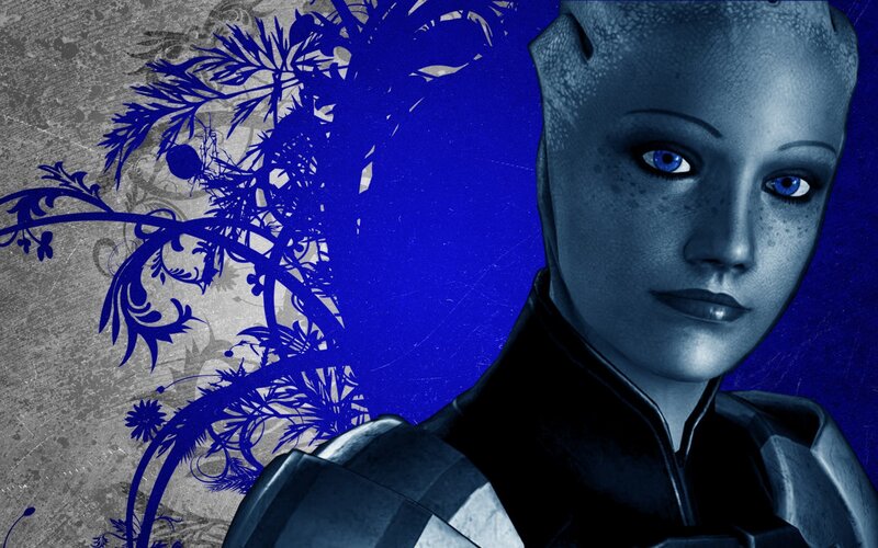 Female Alien Character — Blue, Dramatic