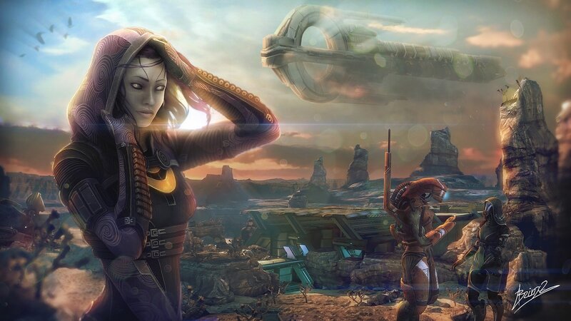Female Alien in Hooded Outfit