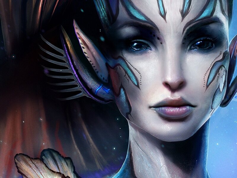 Female Alien with Fins