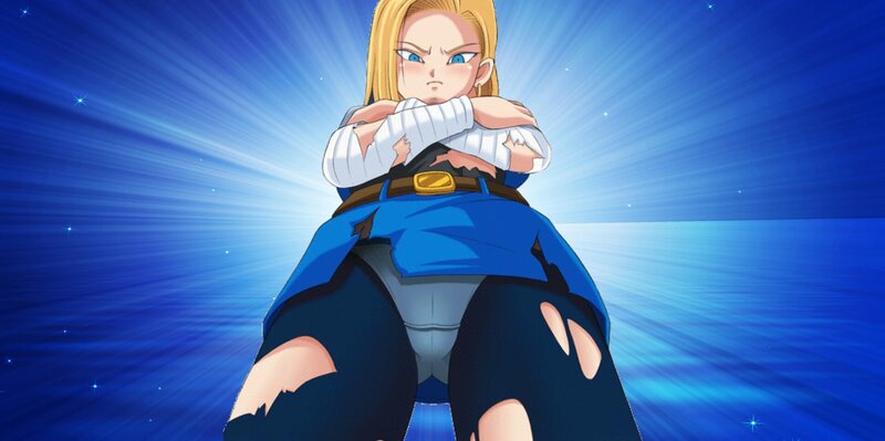 Female Android Character — Blue