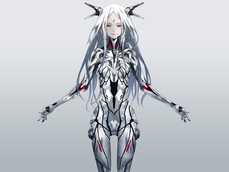 Female Android Character — Gray