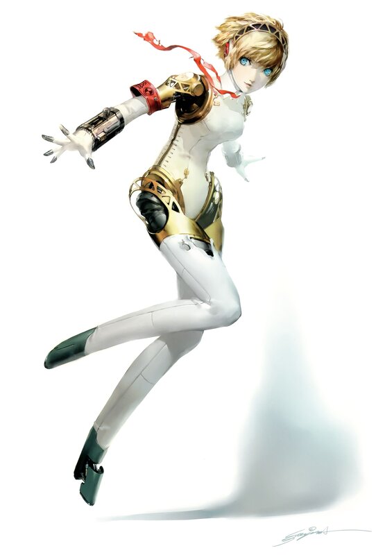 Female Android Character — White, Dynamic, Digital Art, Mechanical Arm
