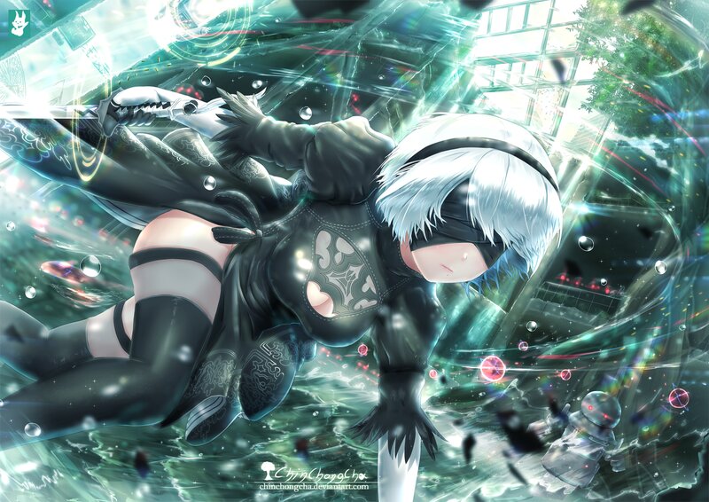 Female Android in Combat