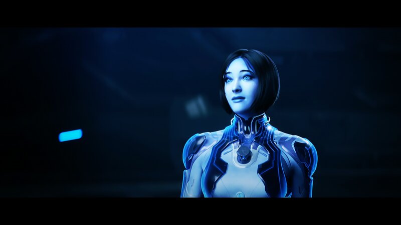 Female Android in Dark Room