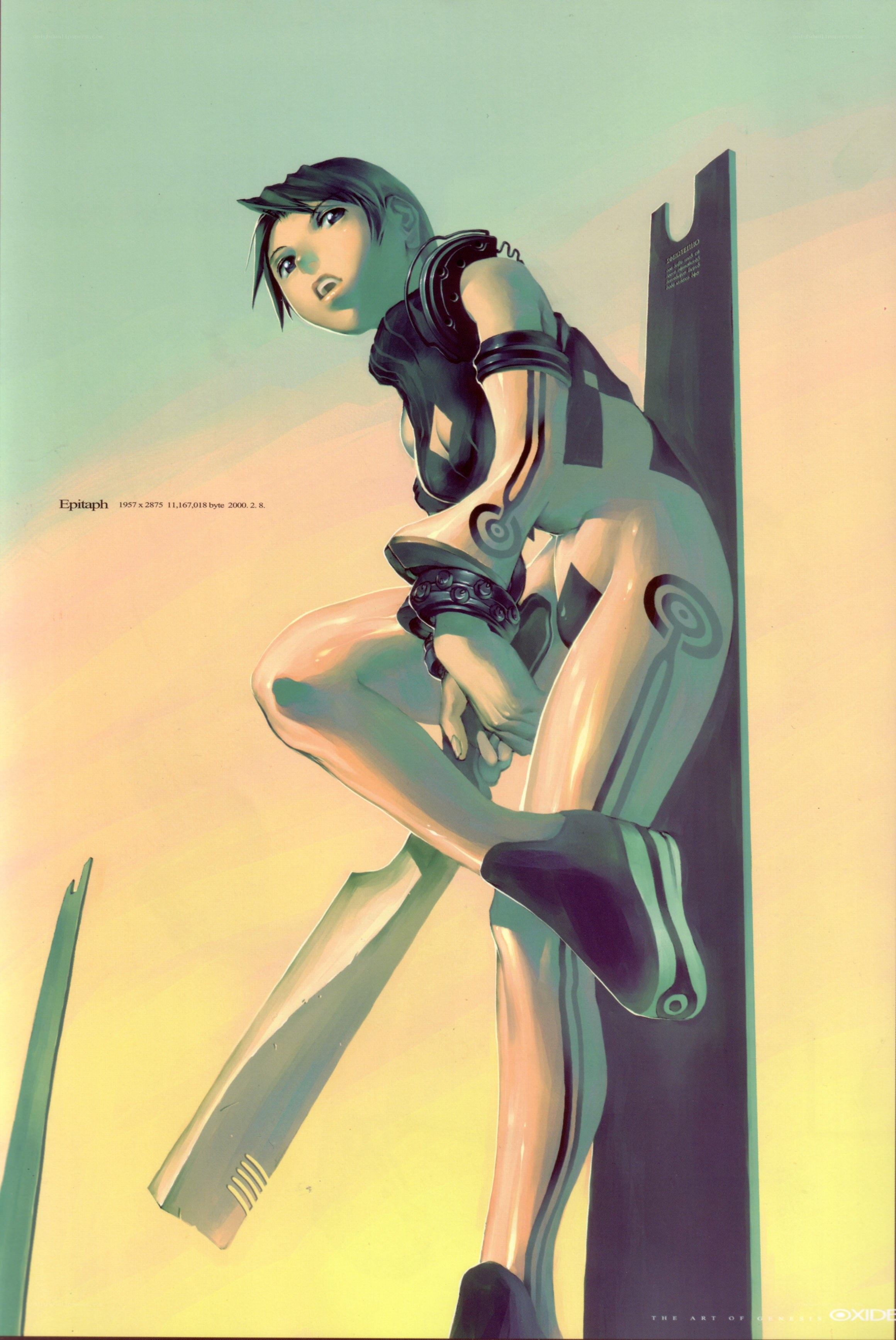 female android in futuristic pose