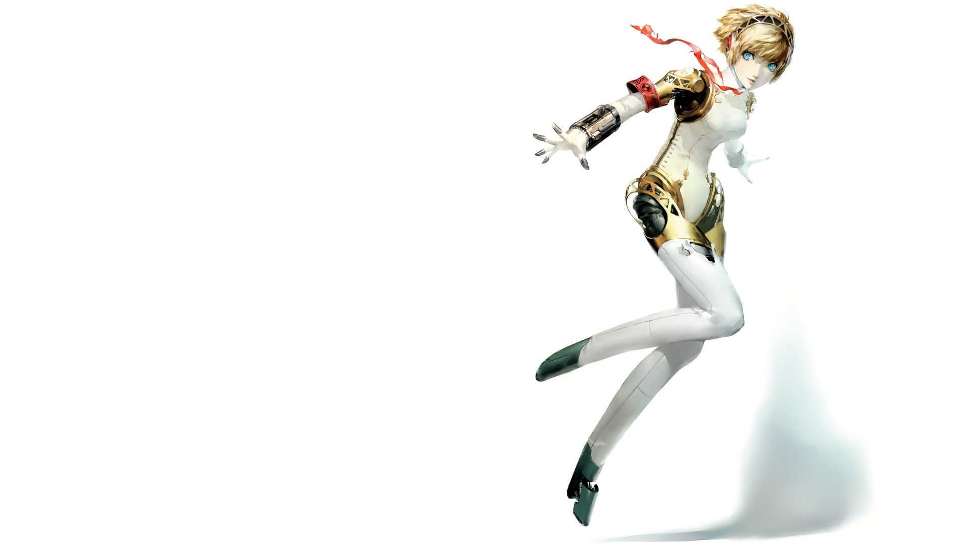 female android in white suit