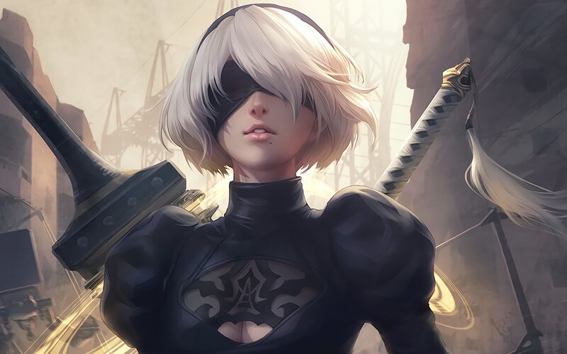 Female Android with Sword