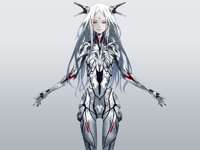 Female Android with White Hair