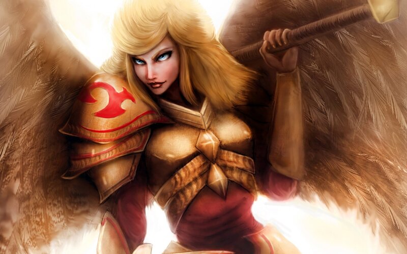 Female Angel Warrior — Gold