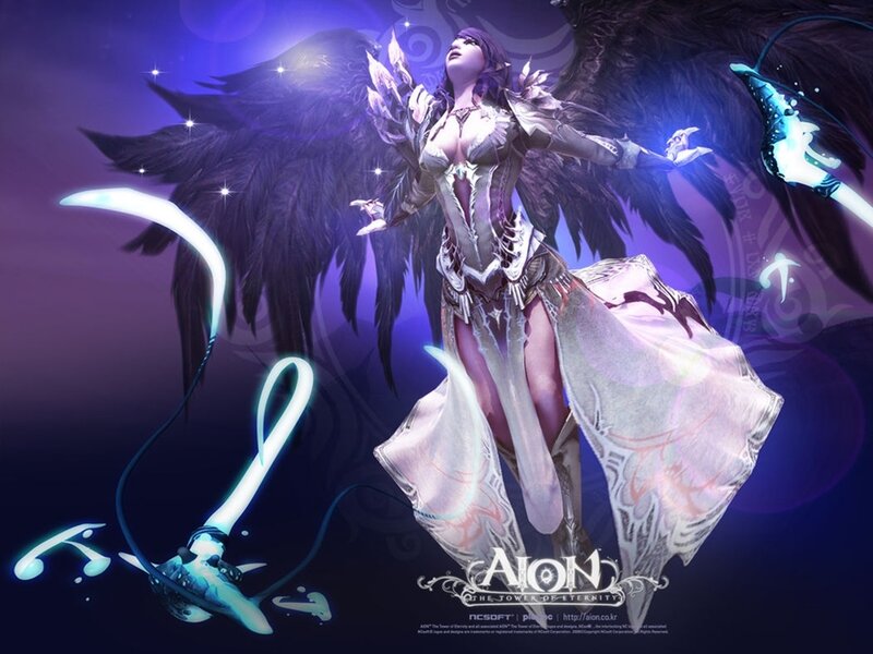 Female Angel with Black Wings