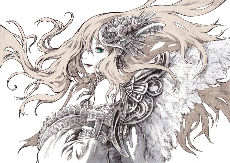 Female Angel with Long Hair