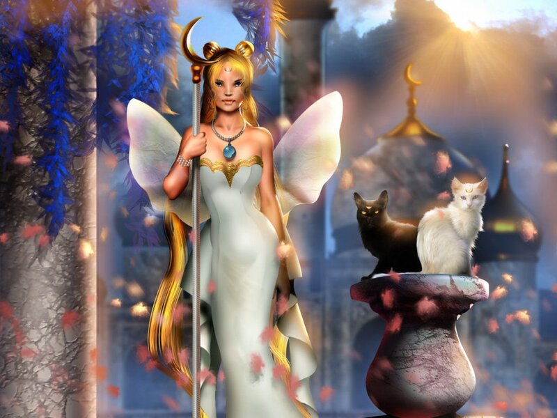 Female Angel with Staff