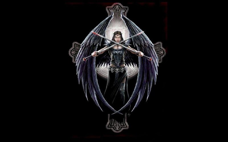 Female Angel with Swords