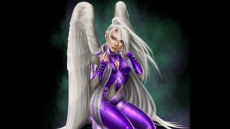 Female Angel with White Wings