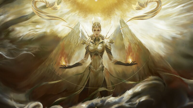 Female Angelic Figure — Gold