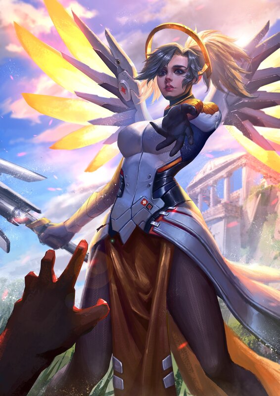 Female Angelic Figure — Yellow