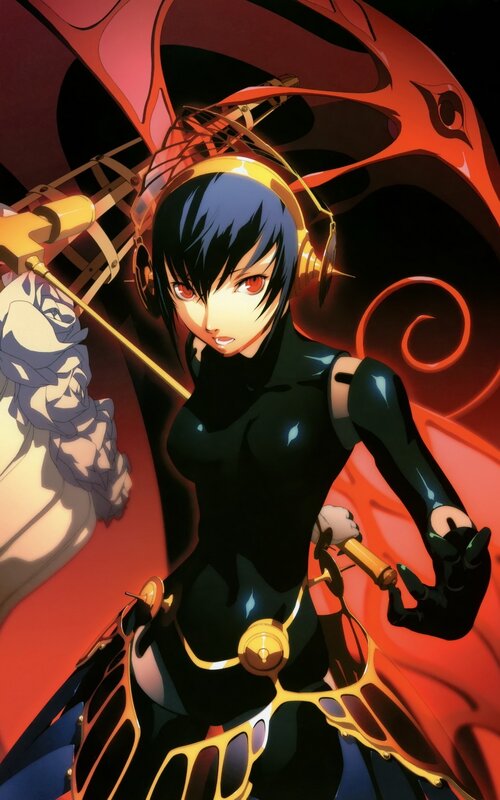 female anime character with headphones