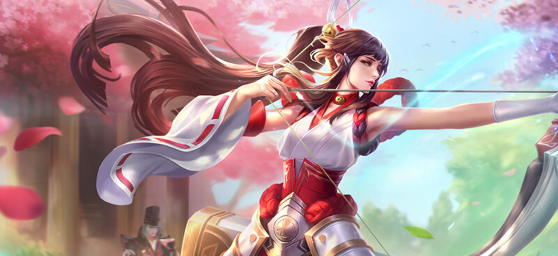 Female Archer Aiming Bow — Pink