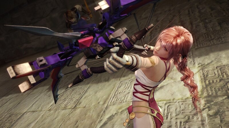 Female Archer Aiming Bow