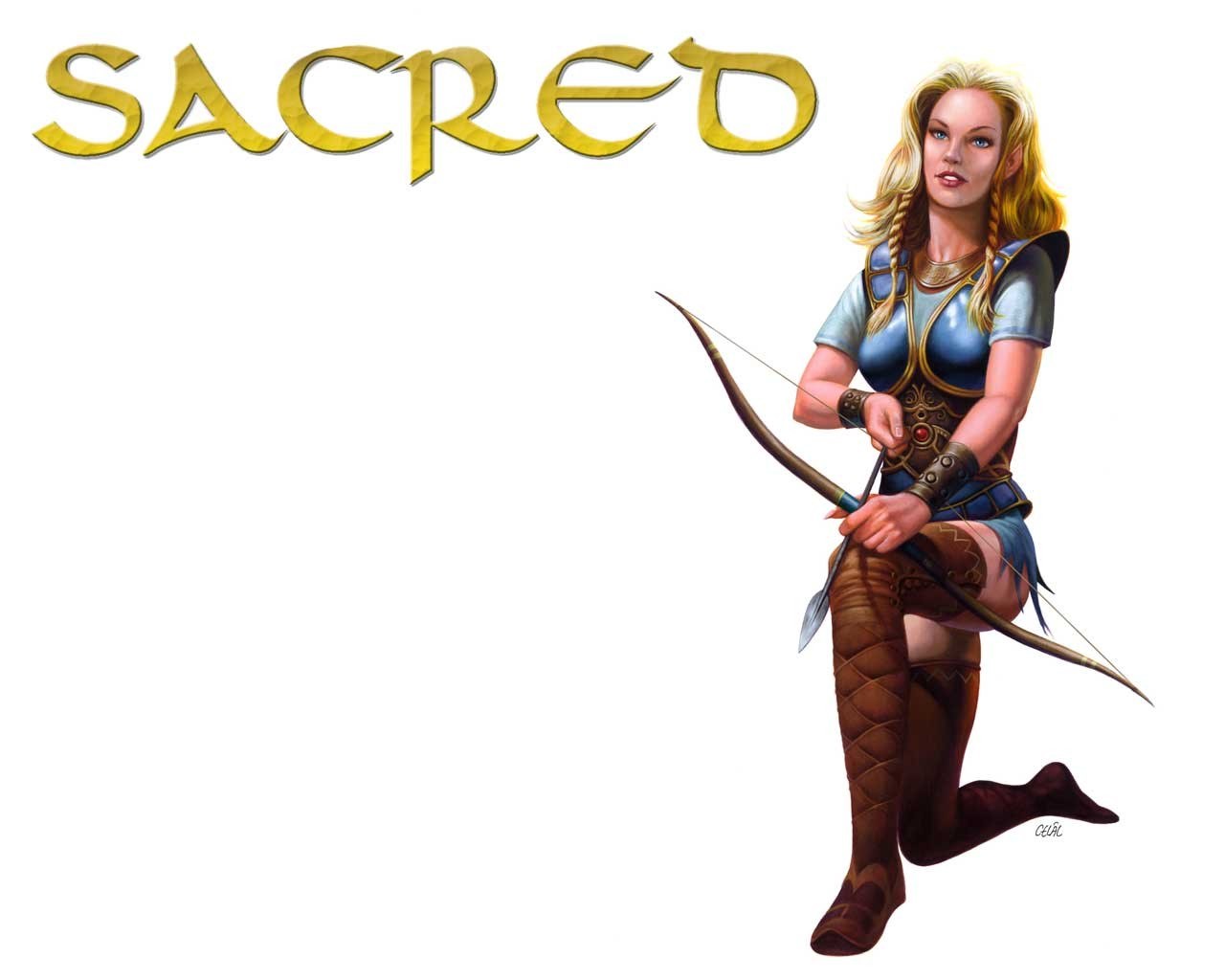 female archer character art