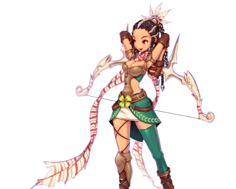 female archer character art