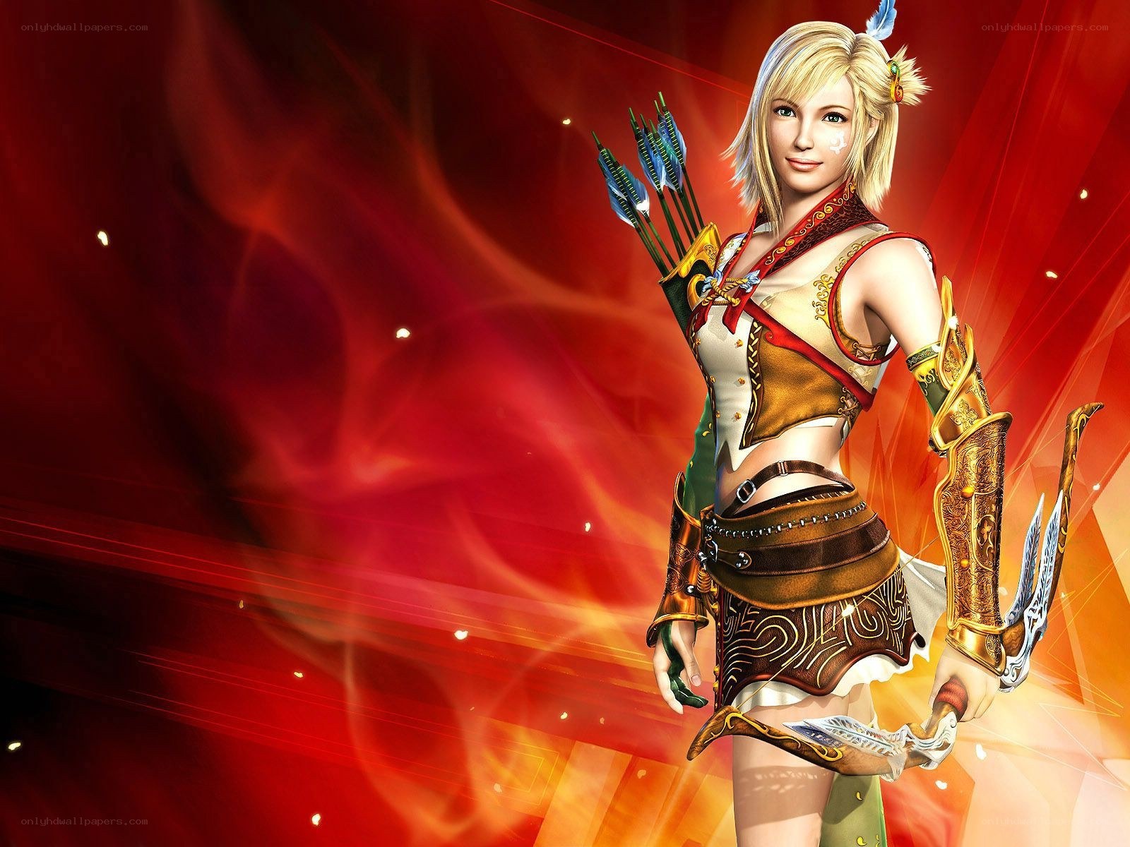 female archer character art
