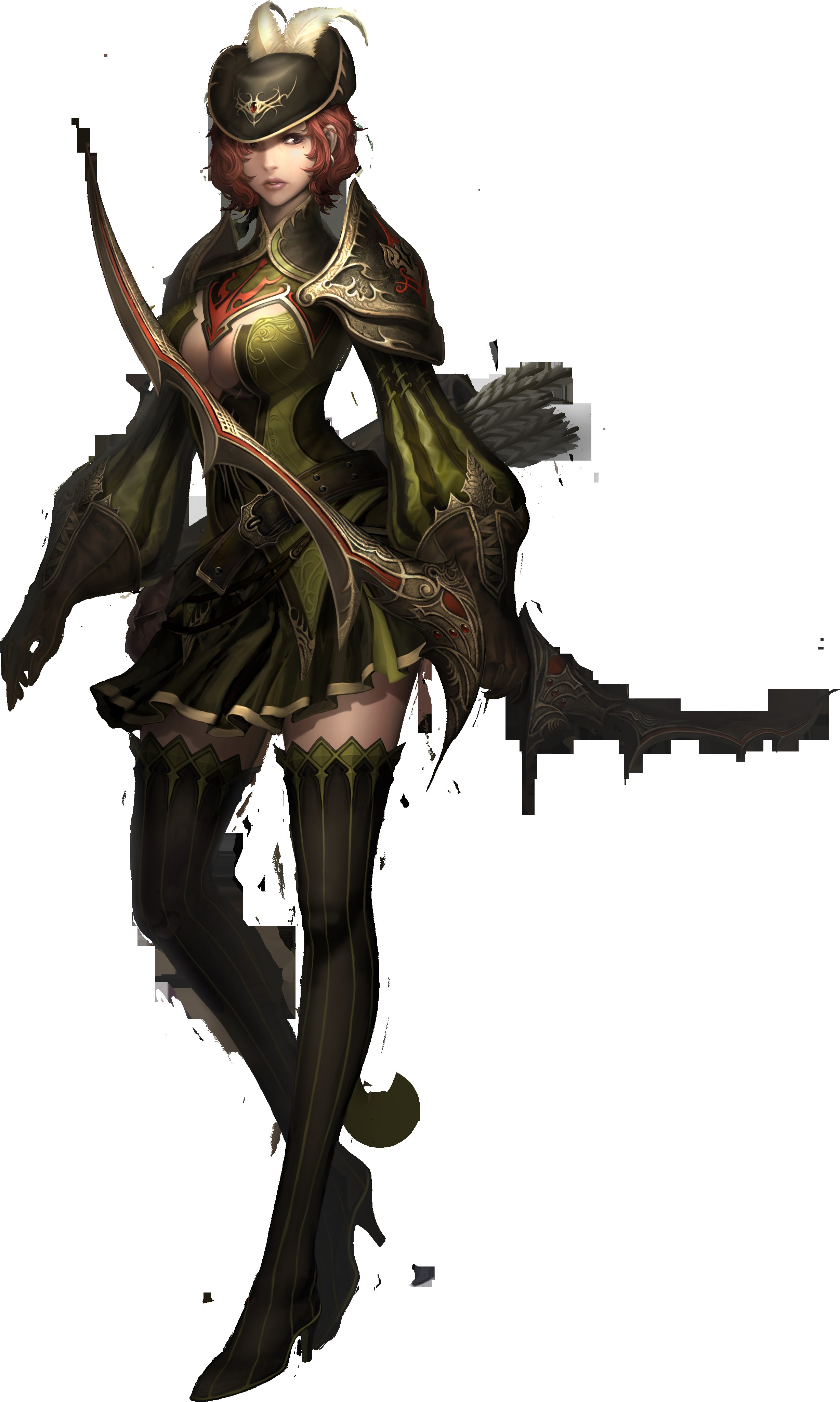 female archer character art