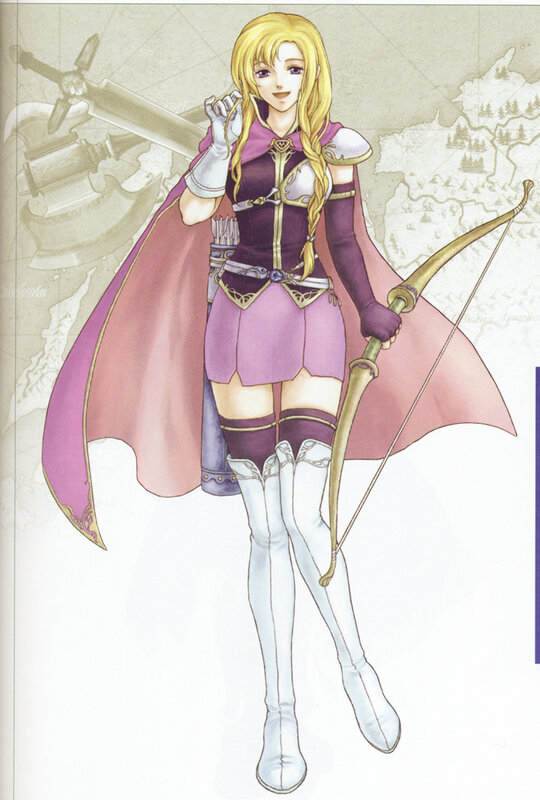 female archer character art