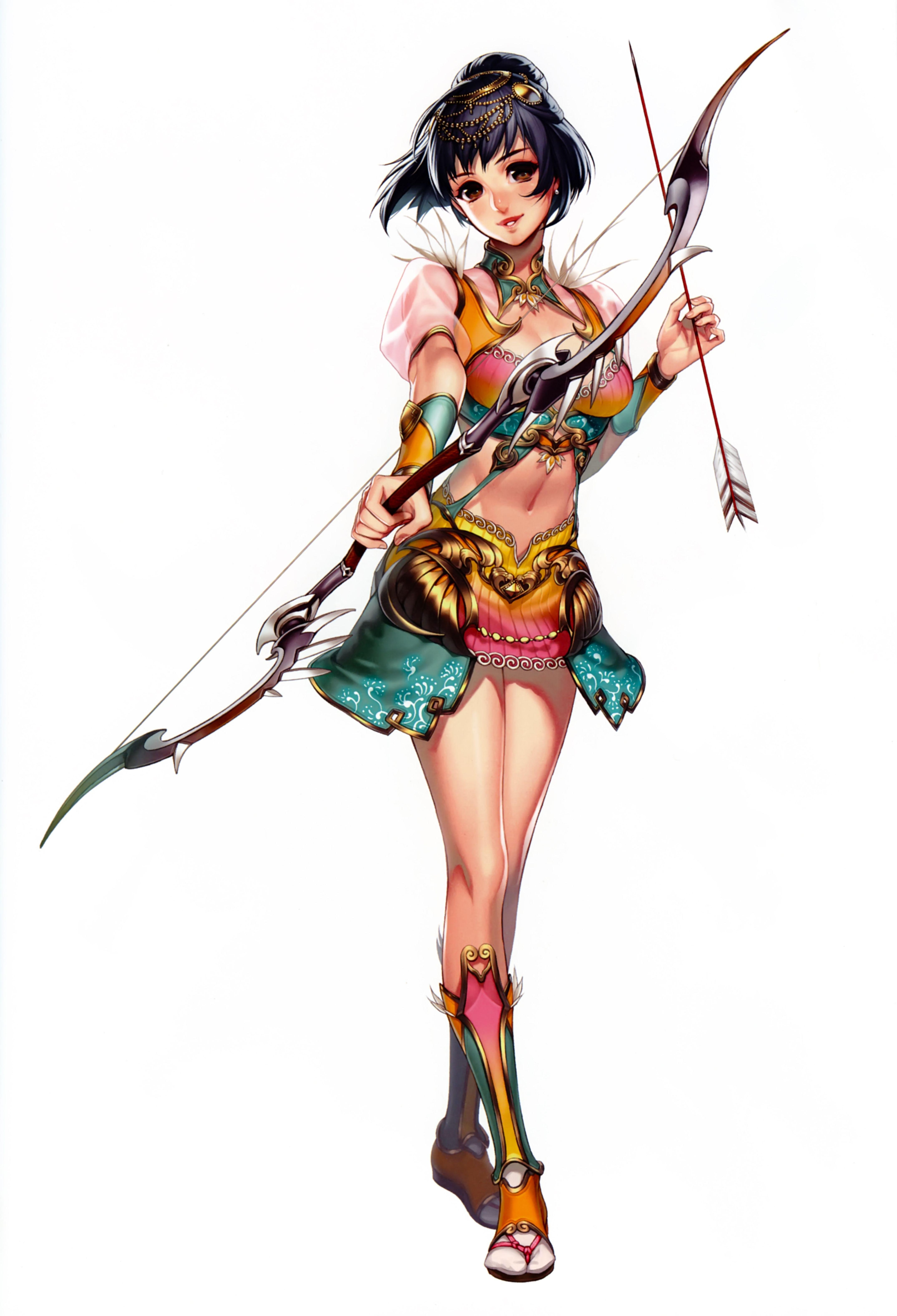 female archer character art