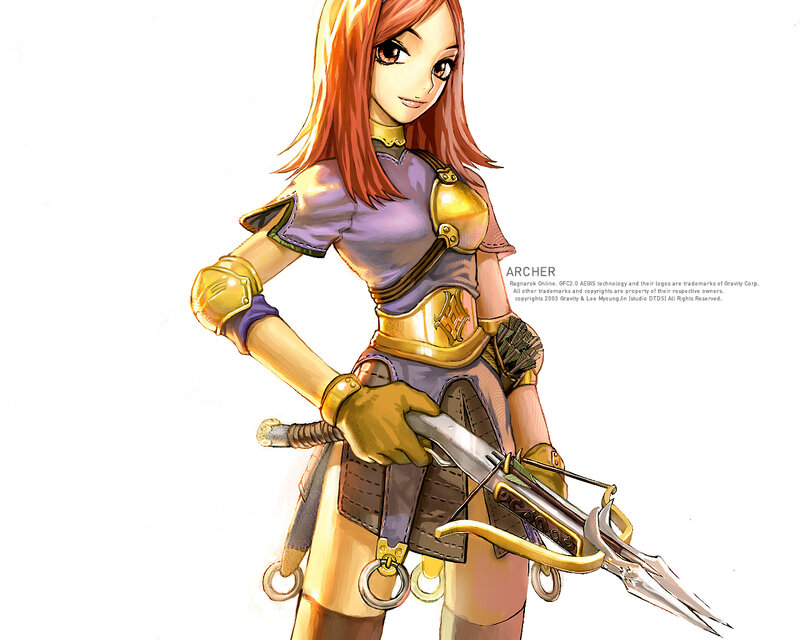 female archer character art