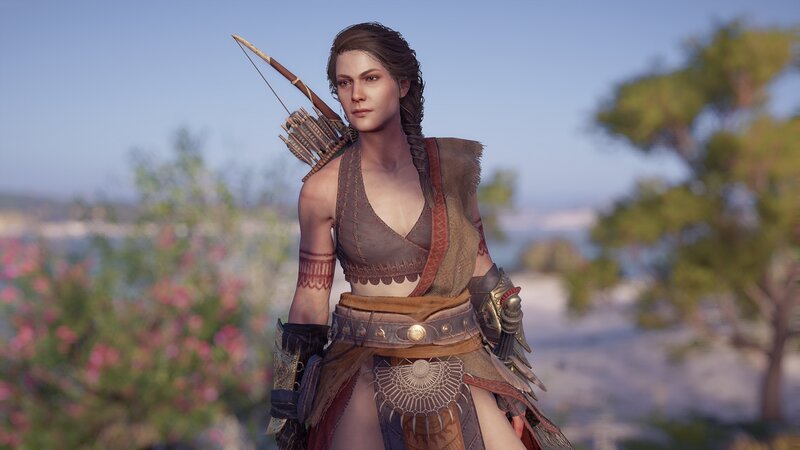 Female Archer Character — Brown, Serene