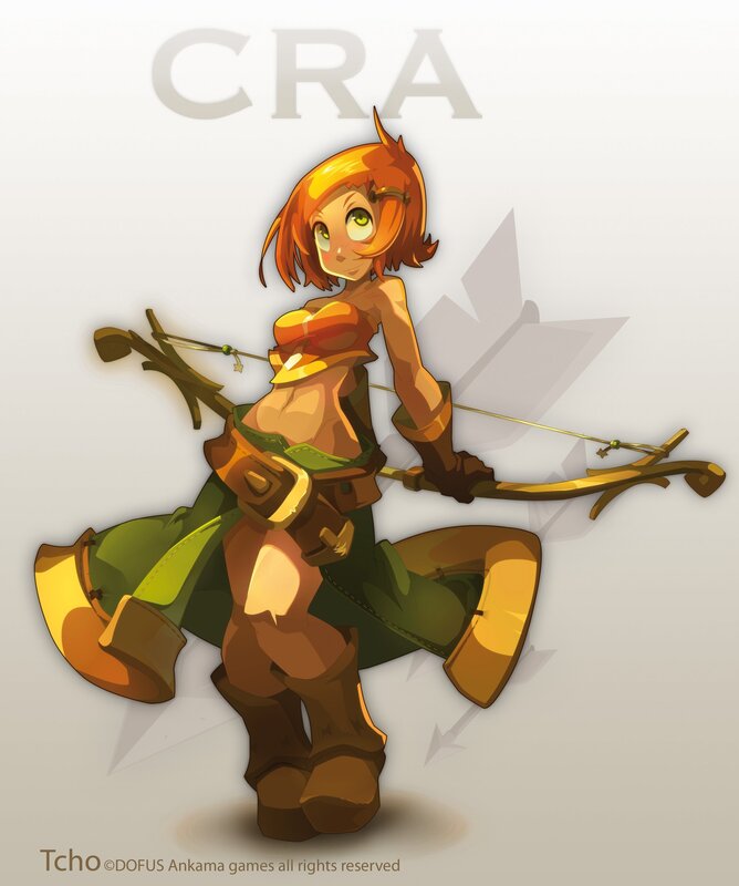 Female Archer Character — Orange