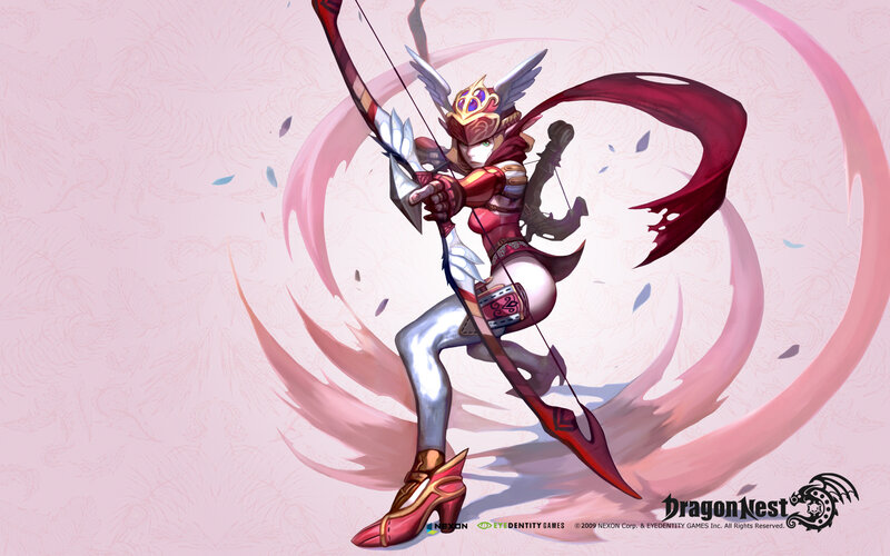Female Archer Character — Pink