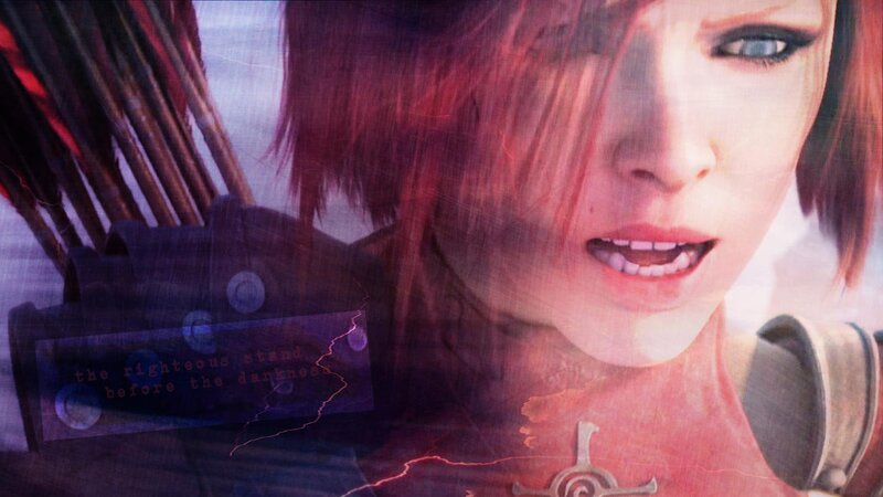 Female Archer Character — Red, Dramatic