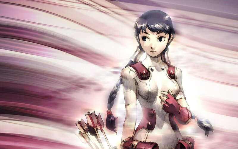 Female Archer Character — White, Dramatic, Anime