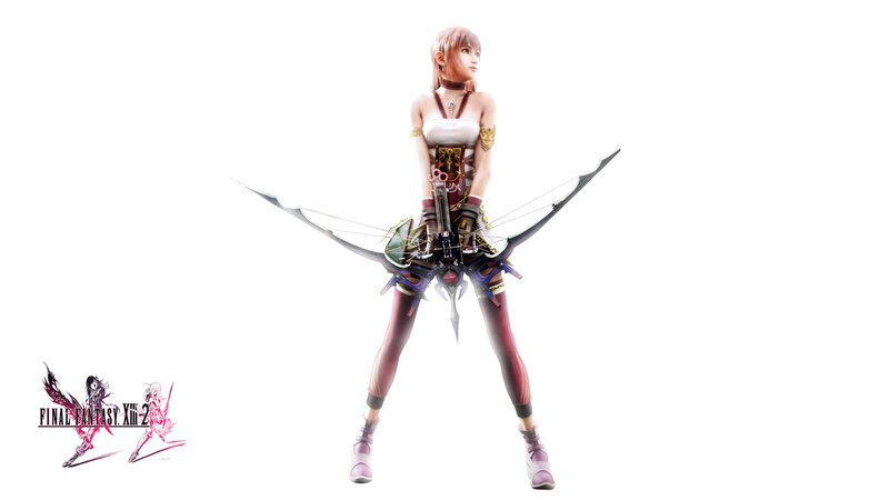 Female Archer Character — White, Neutral, 3d Render, Bow