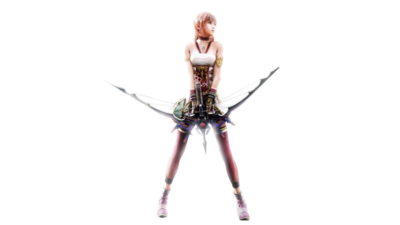 Female Archer Character — White, Neutral
