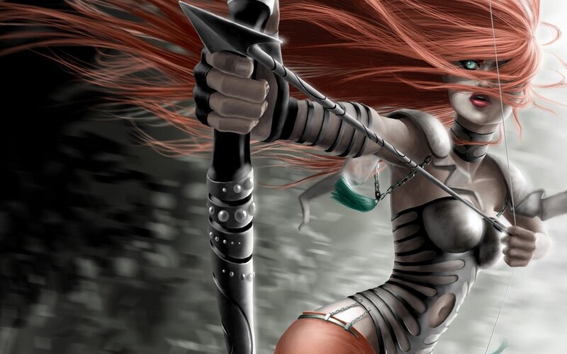 female archer in armor