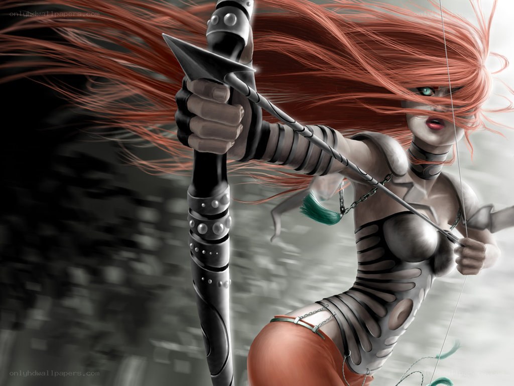 female archer in armor