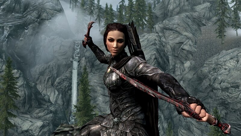 Female Archer in Armor — Gray, Dramatic