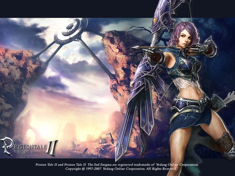 Female Archer in Armor — Purple
