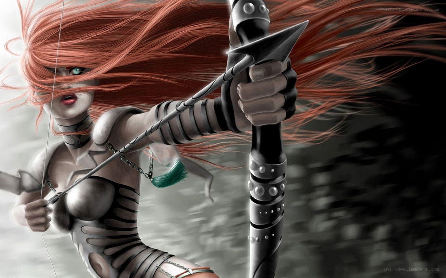 female archer in armor