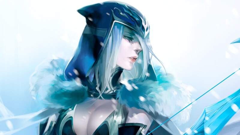 Female Archer in Blue Armor — Cold