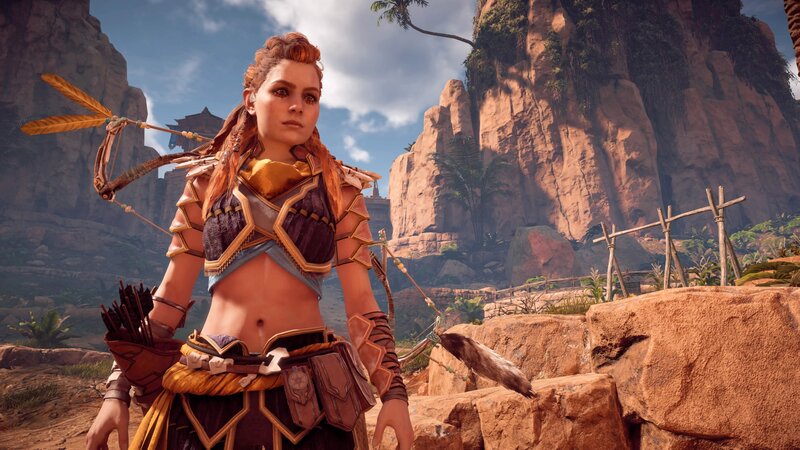 Female Archer in Desert — Brown