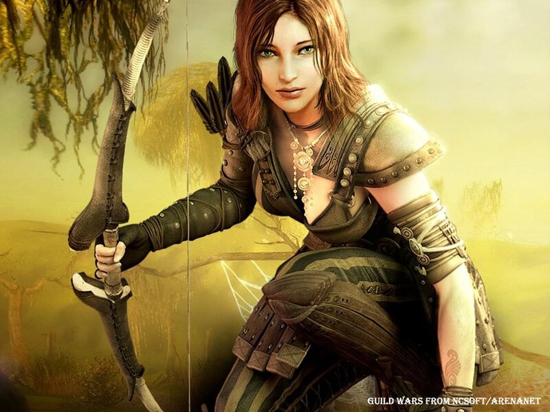 female archer in fantasy armor