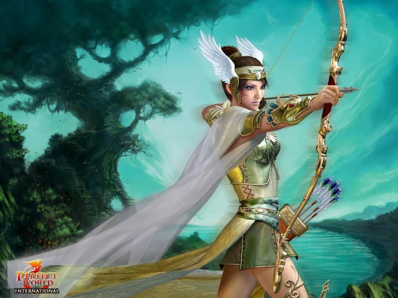 female archer in fantasy armor