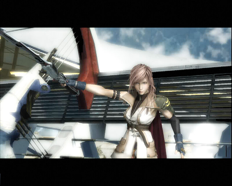 female archer in futuristic setting