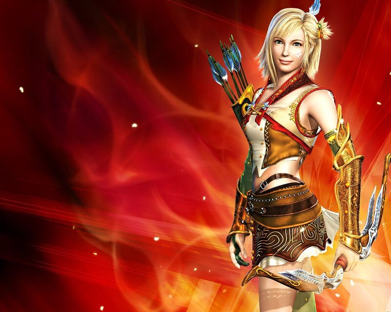 female archer in ornate armor